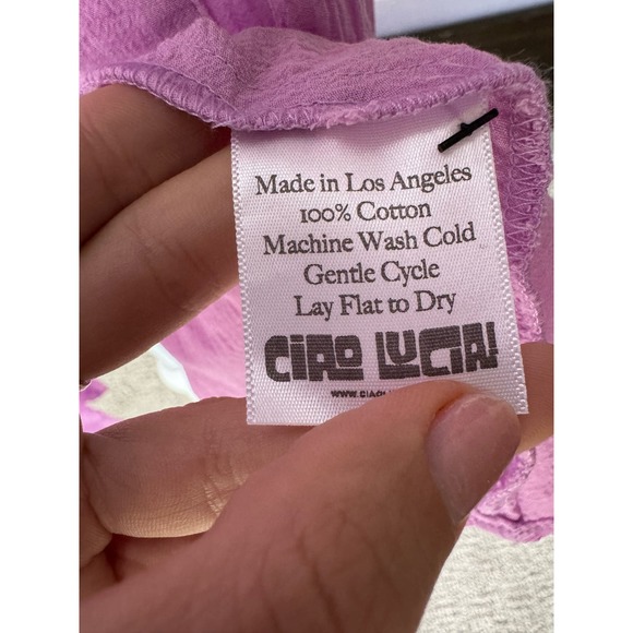 Ciao Lucia Cala Wrap Midi Dress Lilac Size L - Picture 10 of 10